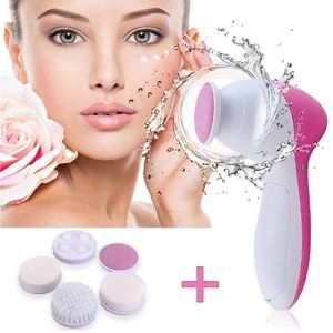 Deep Clean 5 In 1 Electric Facial Cleaner Face Skin Care Brush Massager Waterproof Spin Body Cleansing Facial Pore Cleaner