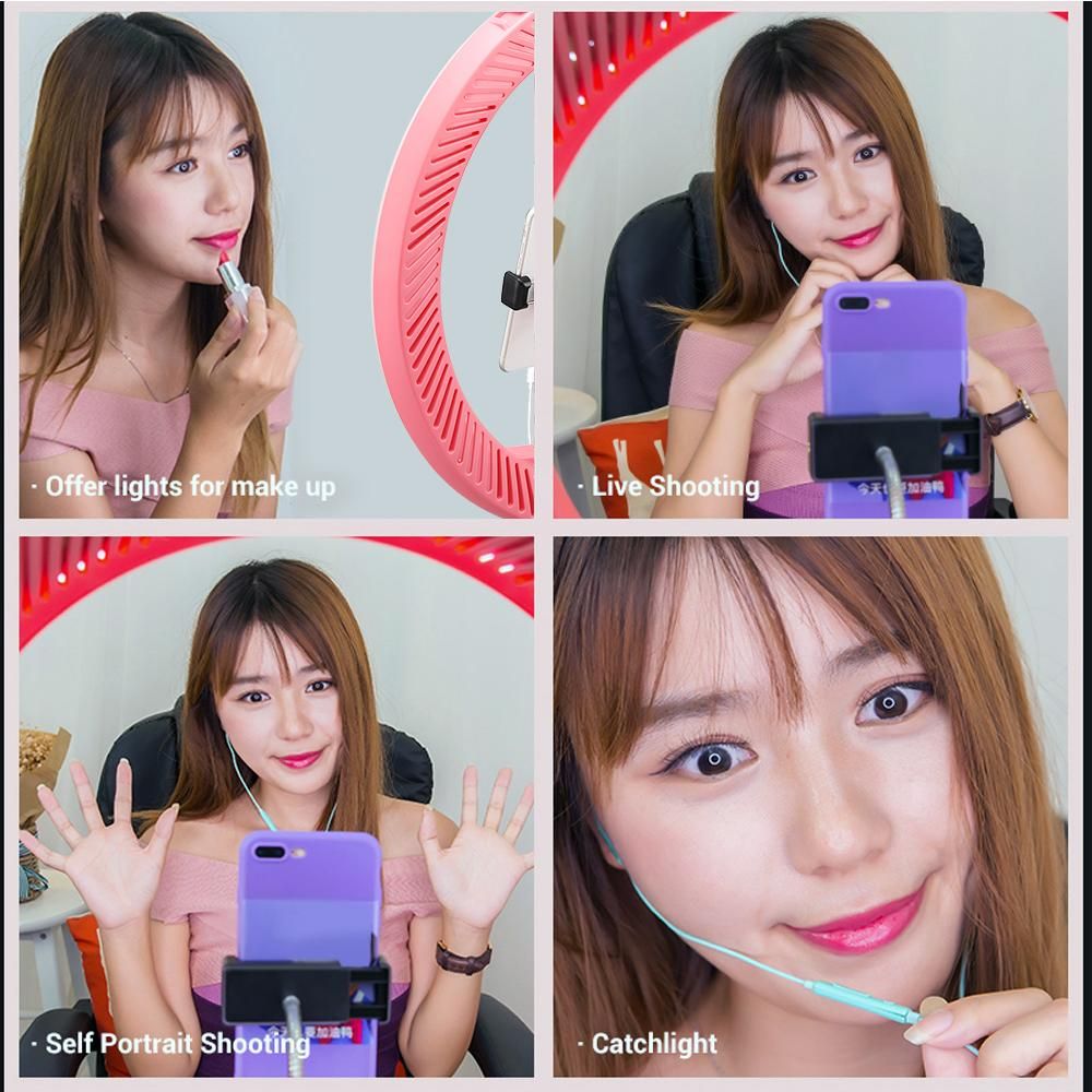 Godox LR150 18 Inch LED Ring Light Studio Photography Fill-in Light 3000K-6000K Bi-Color Temperature Adjustable Brightness with Phone Holder for Live Streaming Selfie   Makeup Portrait Photography