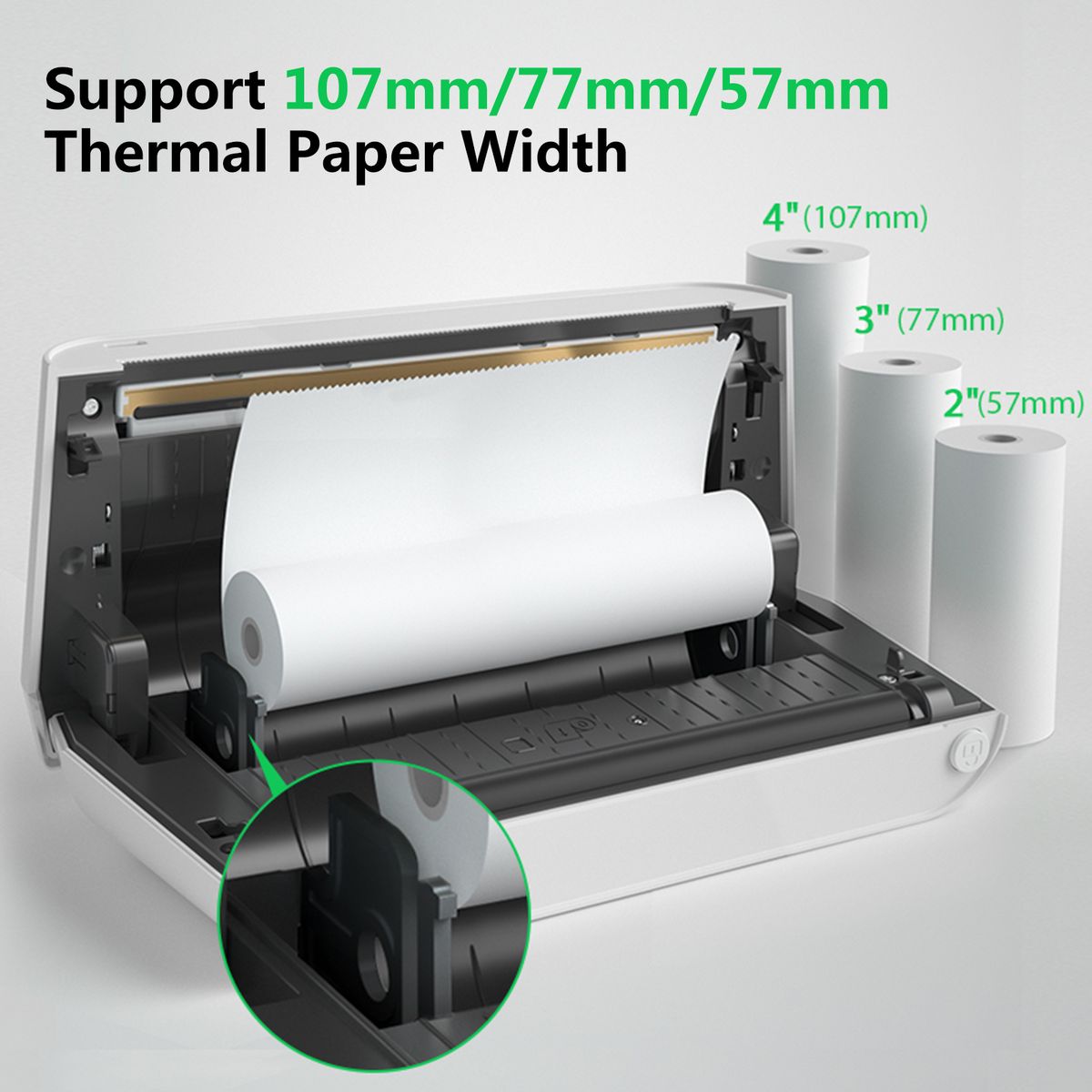A9sMAX Mini Photo Thermal Receipt Printer 304dpi BT Wireless