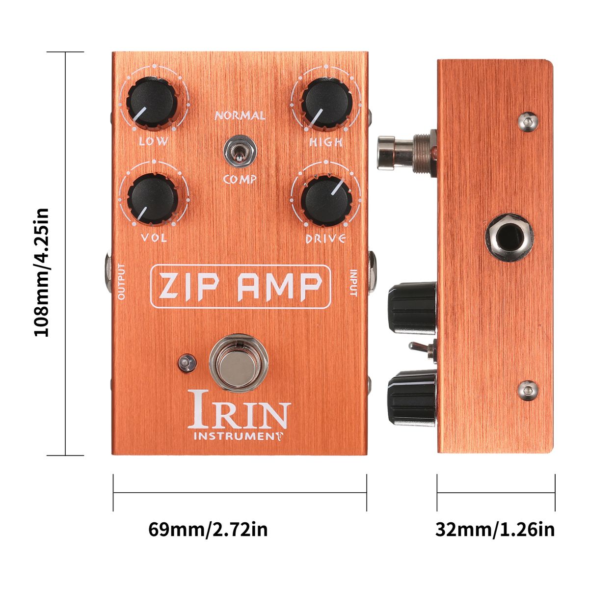 Overdrive Guitar Effect Pedal With Normal/Compression