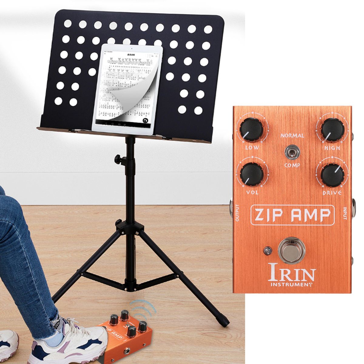 Overdrive Guitar Effect Pedal With Normal/Compression