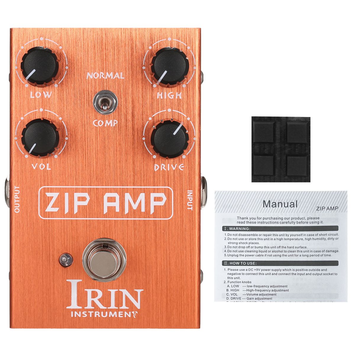 Overdrive Guitar Effect Pedal With Normal/Compression