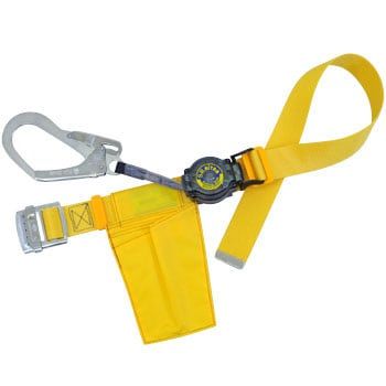 Industrial Safety Belt  Adjustable Twin Lanyard - Yellow