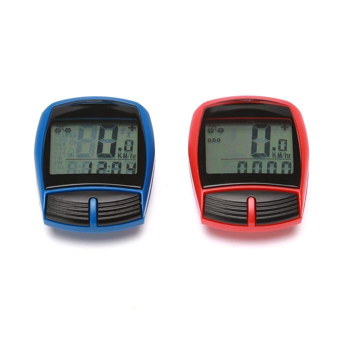 High Quality Waterproof Bicycle Computer Wired MTB Bike Cycling Odometer Rainproof Stopwatch Speedometer Watch(#wired Blue)