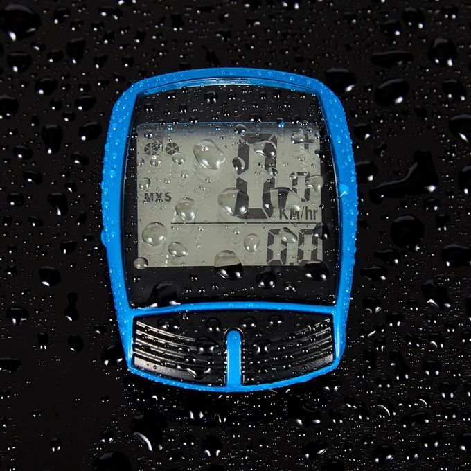 High Quality Waterproof Bicycle Computer Wired MTB Bike Cycling Odometer Rainproof Stopwatch Speedometer Watch(#wired Blue)