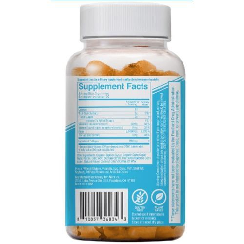Collagen + Biotin Gummy, Natural Lemon Flavor, Skin Health
