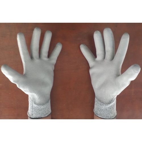 ANTI-CUT PU COATED HAND GLOVES, LARGE