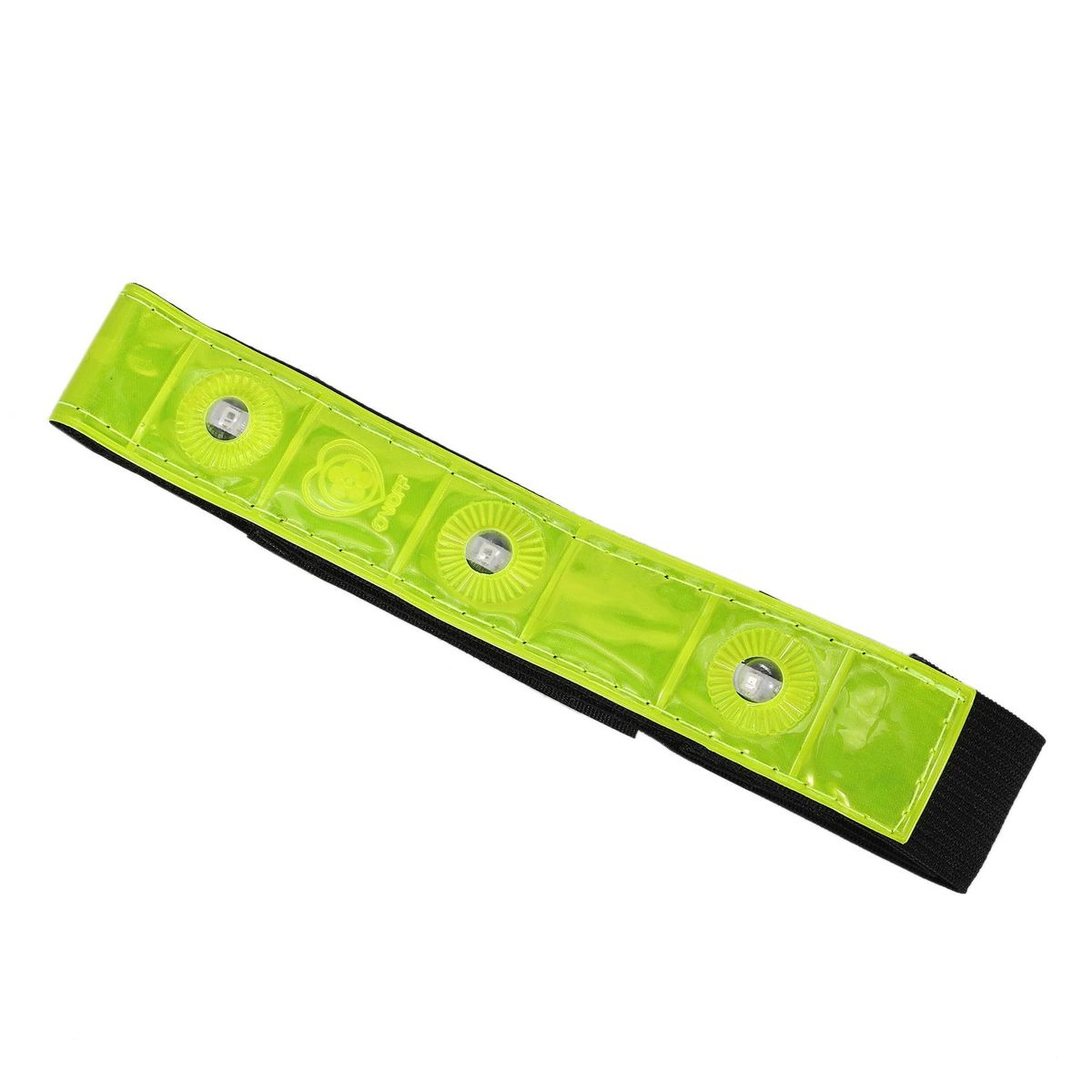 2 x Reflective Band Arm Leg Strap Belt 4 LED Light Cycling Running Jogging