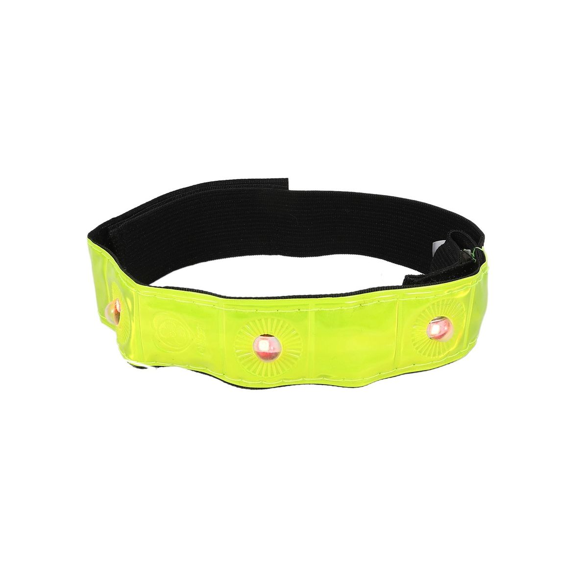 2 x Reflective Band Arm Leg Strap Belt 4 LED Light Cycling Running Jogging