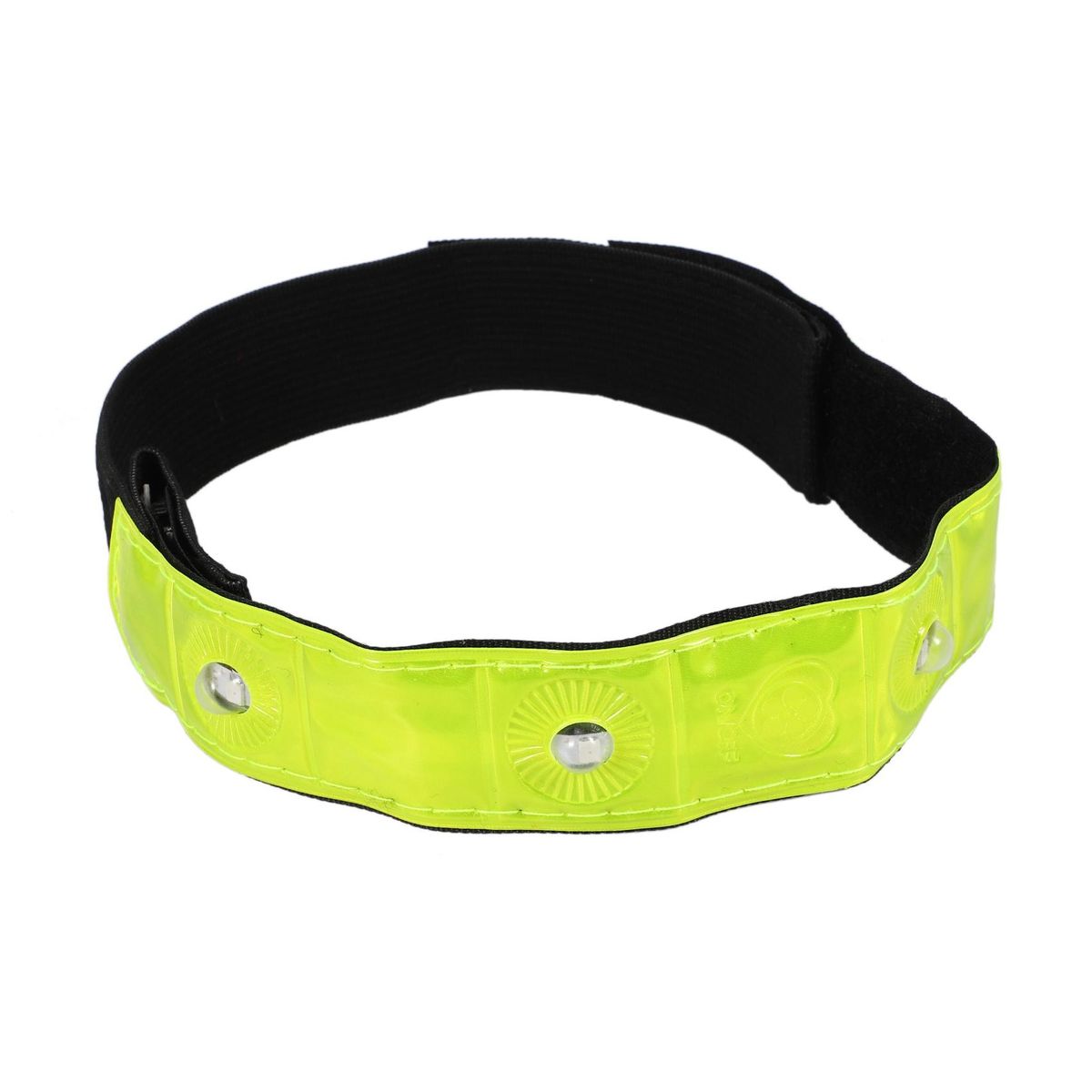 2 x Reflective Band Arm Leg Strap Belt 4 LED Light Cycling Running Jogging