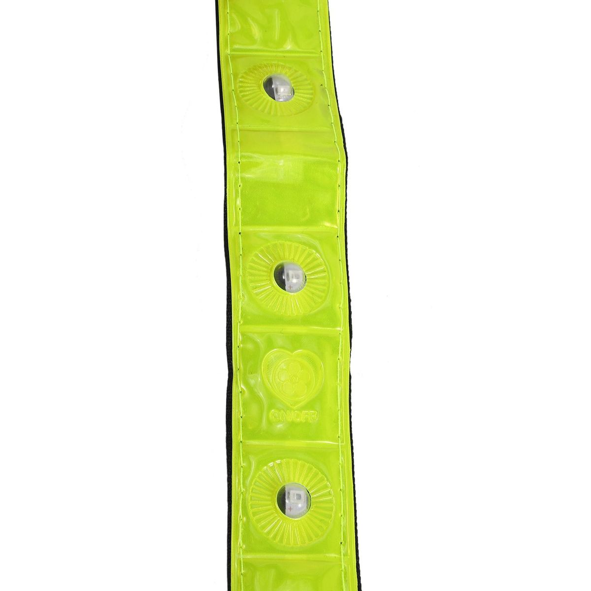 2 x Reflective Band Arm Leg Strap Belt 4 LED Light Cycling Running Jogging