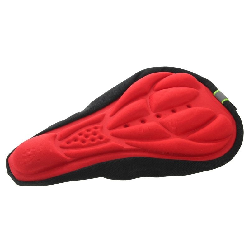 3D Silicone Lycra Nylon & Gel Pad Bicycle Seat Saddle Cover, Soft Cushion Fits For Kinds Of Bikes(Red)