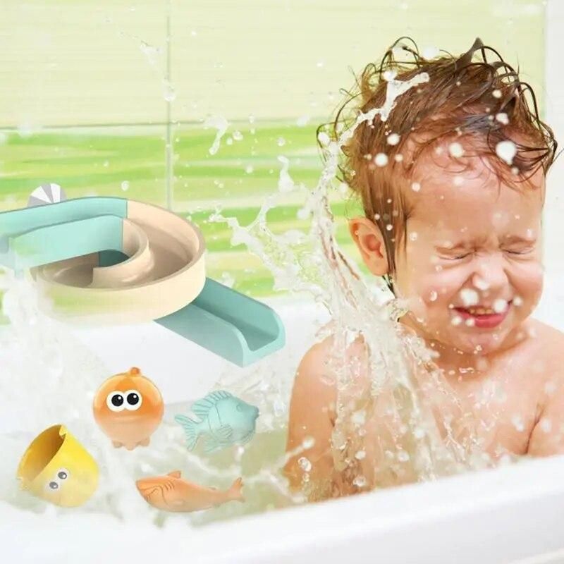 Baby Bath Toys Bathtub Slide Toys For Kids Shower Bathtub Toys Bath Time Toy Track Shower Water Slide Birthday Gifts For Boys
