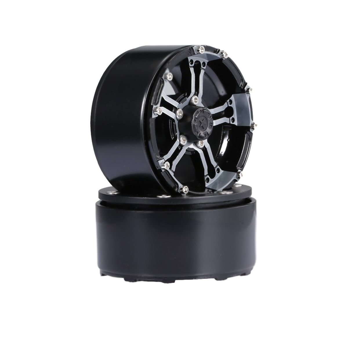 2pcs Steel Wheel Hub Deadlock Wheel Kit For 1.9in Tires 1/10