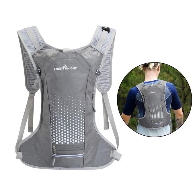 Running Hiking Hydration Backpack Pack 2L Survival Water Bladder Grey