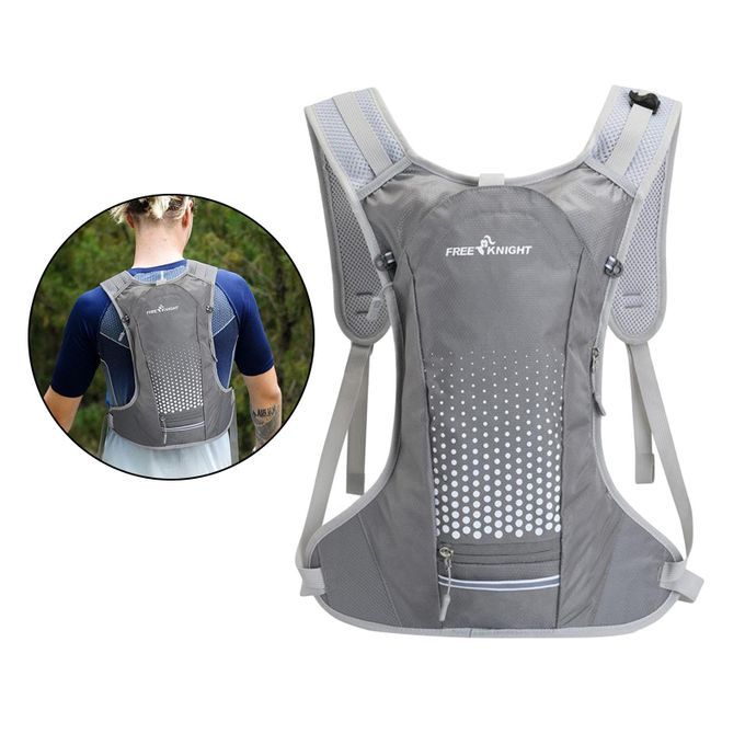 Running Hiking Hydration Backpack Pack 2L Survival Water Bladder Grey