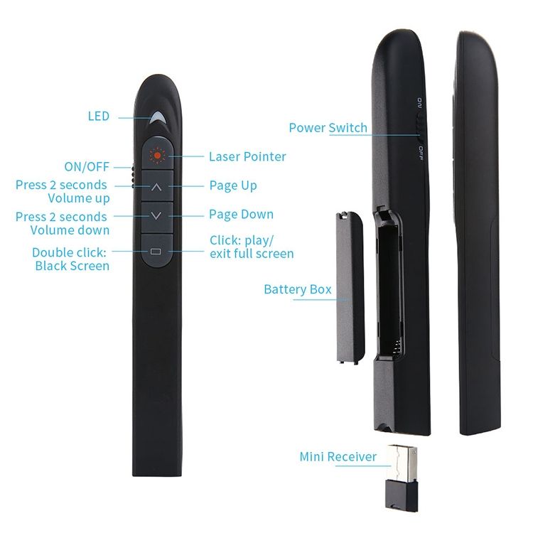 XM930 2.4GHz Wireless Laser PowerPoint Page Turning Pen