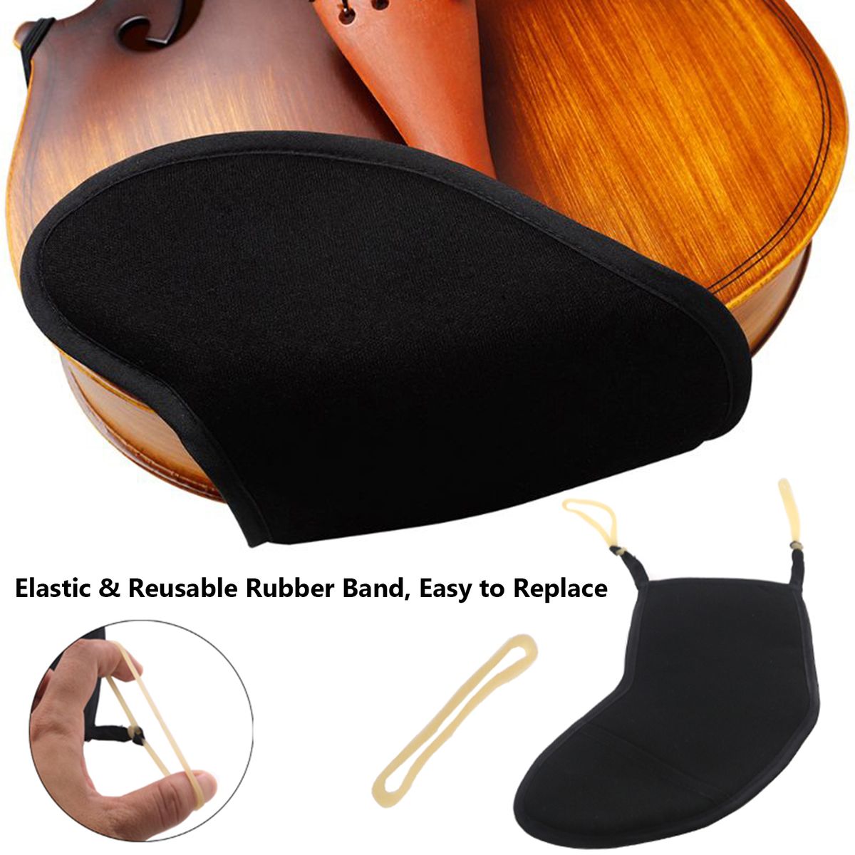 Violin Chin Rest Cover For 3/4-4/4 Full Size Violins