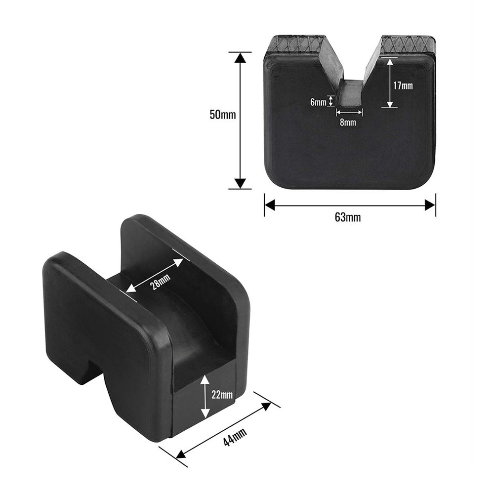 Universal Square Slotted Frame Rail Floor Jack Guard Adapter