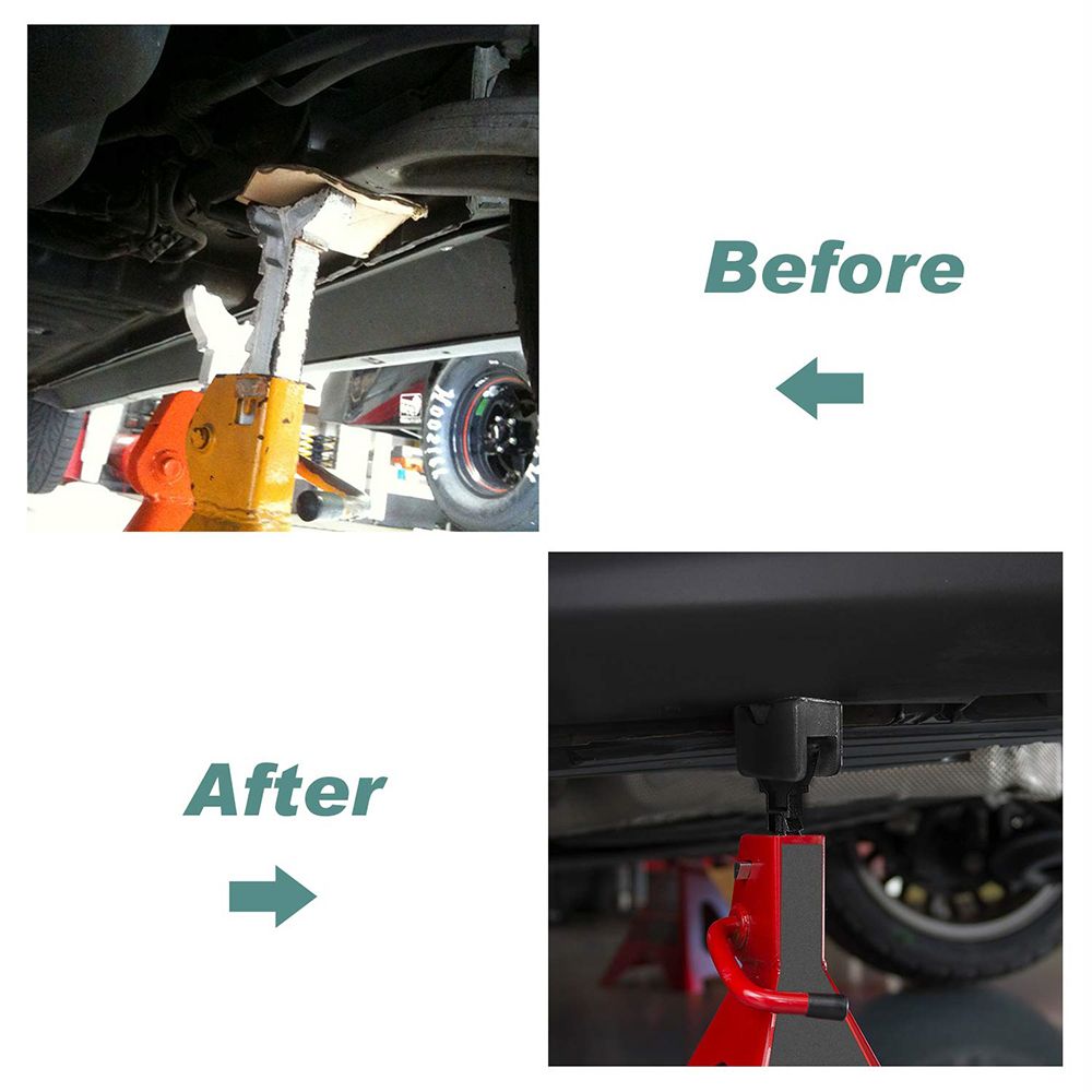 Universal Square Slotted Frame Rail Floor Jack Guard Adapter