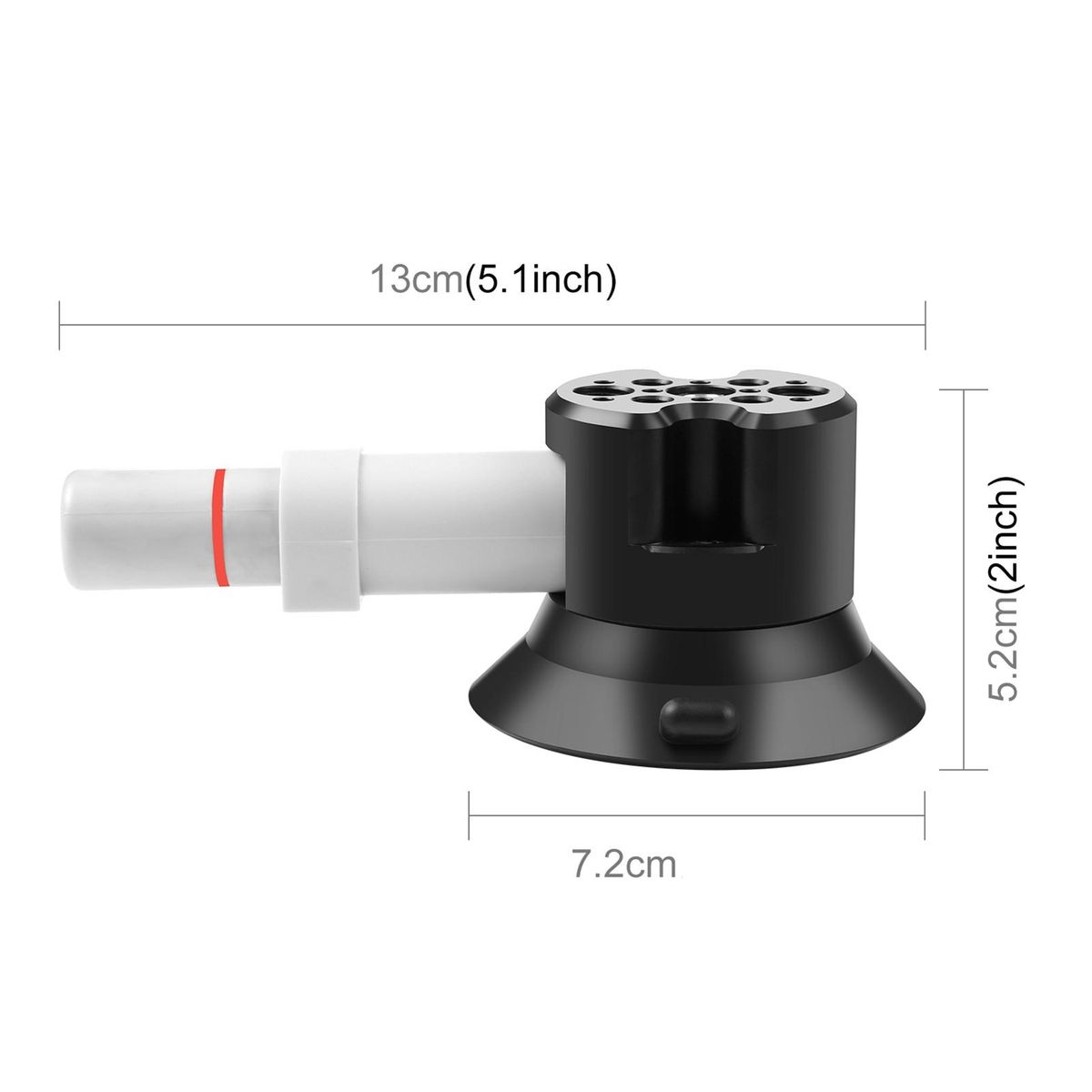PULUZ PU844B 3 Inch Suction Cup Mount Quick Release Aluminum Alloy 30kg Horizontal Suction Force with 1/4 Inch & 3/8 Inch Screw Holes