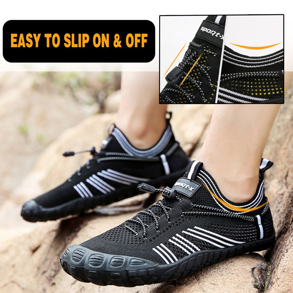 Men Women Water Shoes Quick-Dry Barefoot Aqua Socks Slip On
