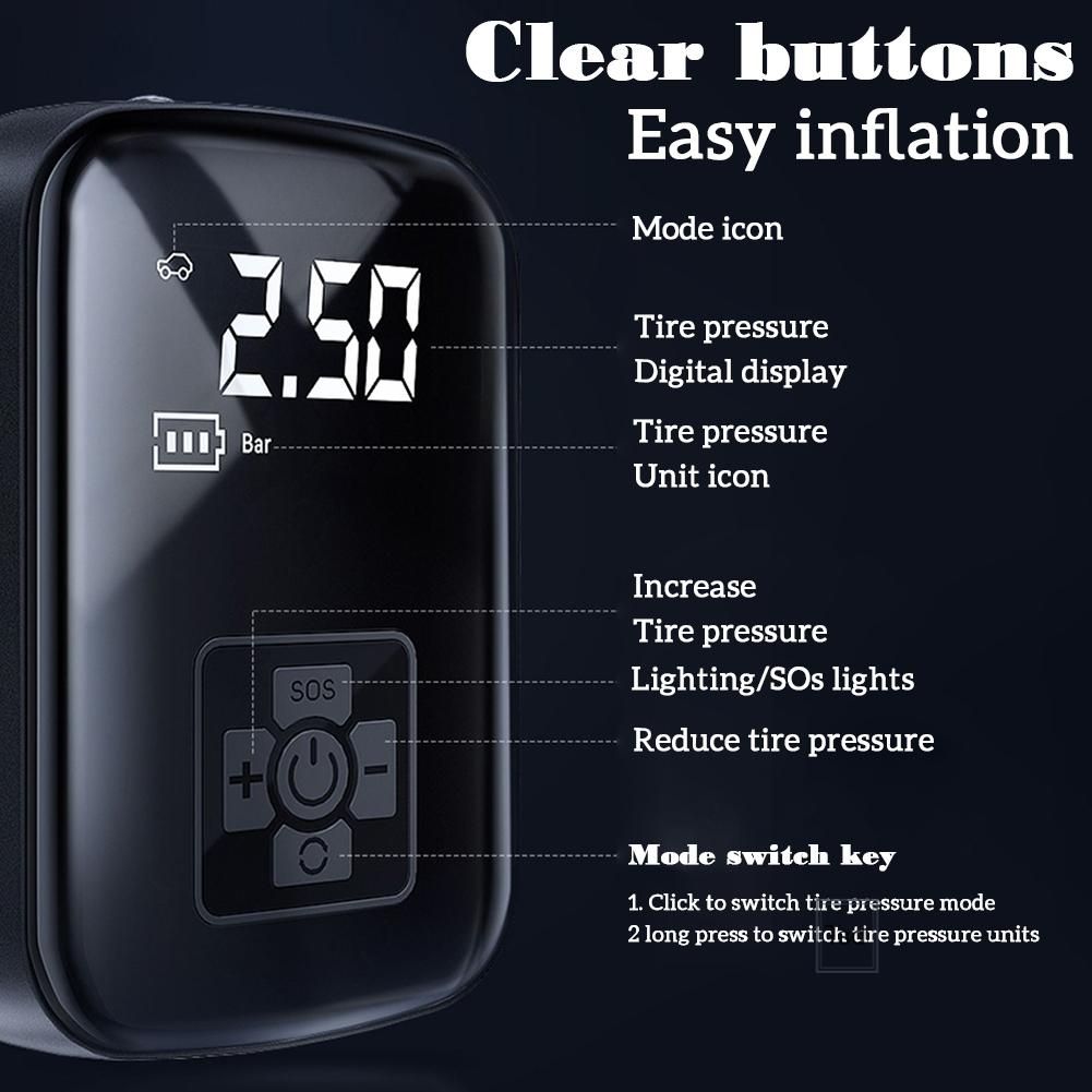 Multifunctional Airs Pump For Car Portable Long Battery Life