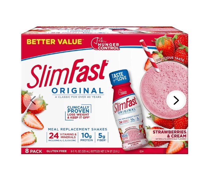 Meal Replacement Shake Ready To Drink Strawberries & Cream  8 Count