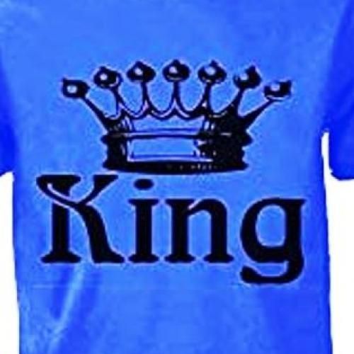 Couple's KING & QUEEN 2-in-1 Printed Tshirt -BLUE
