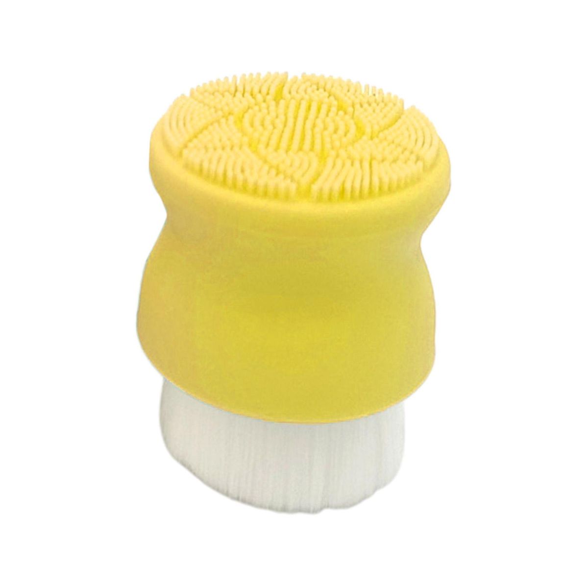 Dual Heads Facial Brush Soft  And Exfoliating Yellow