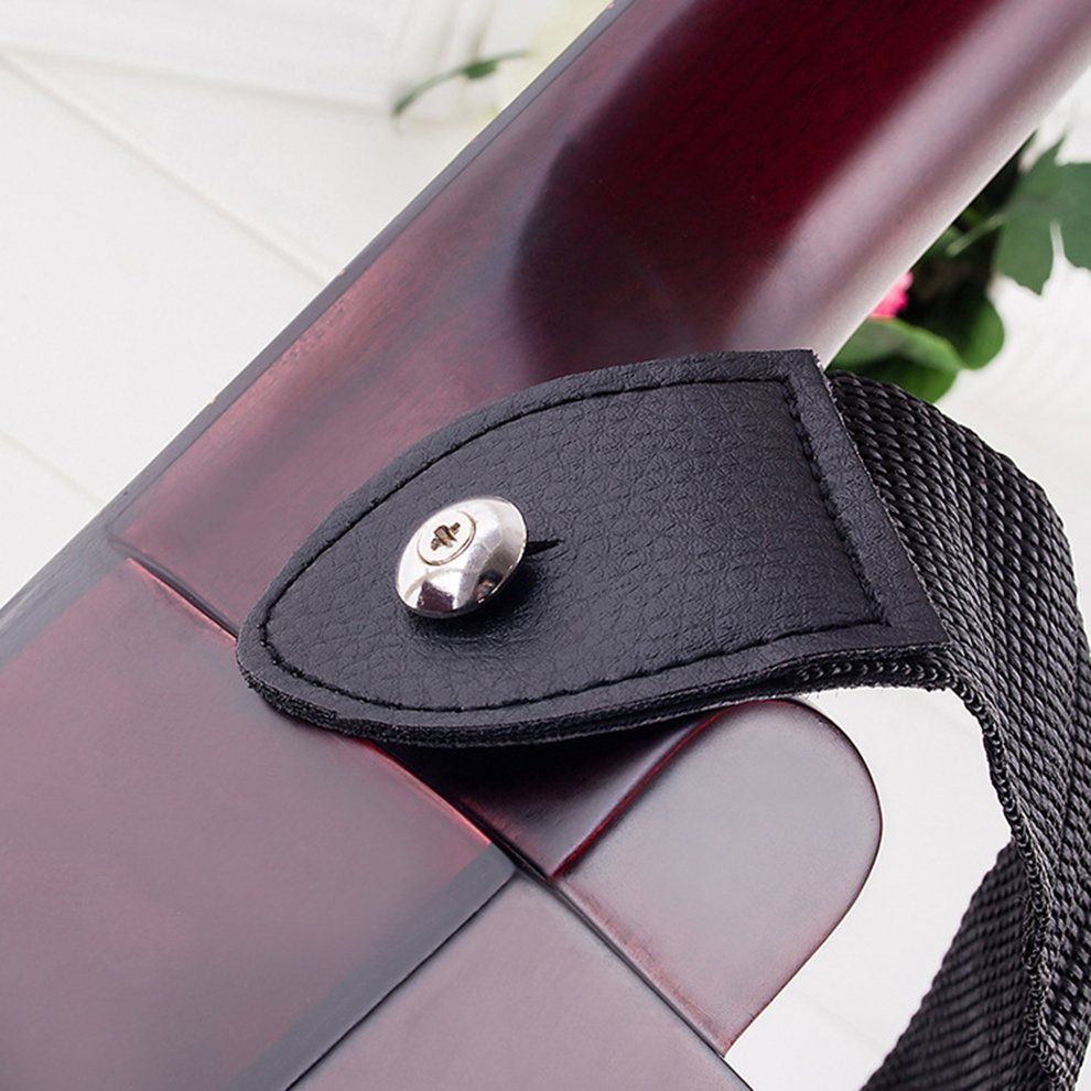 MT Adjustable Guitar Shoulder Strap Nylon Belt Leather Ends For Guitar Bass-black