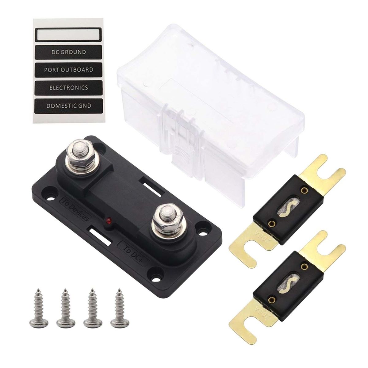 Fuse Block Holder Vehicles Marine Truck M8 200A