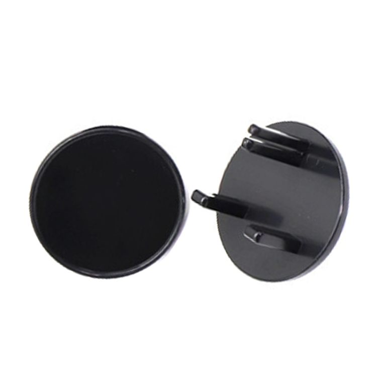 UK 3-Hole Socket Protect Cover Round Thin Black