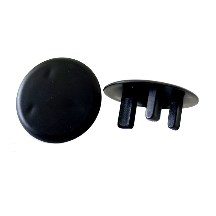 UK 3-Hole Socket Protect Cover Round Thin Black