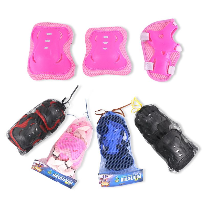 Protective Elbow Set 6 Knee Wrist Teens Guard Kids Gear Pcs