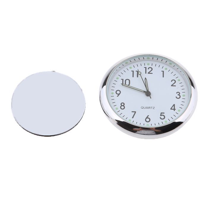 Car Dashboard Clock Classic Table Mini Quartz Clock Fluorescent White