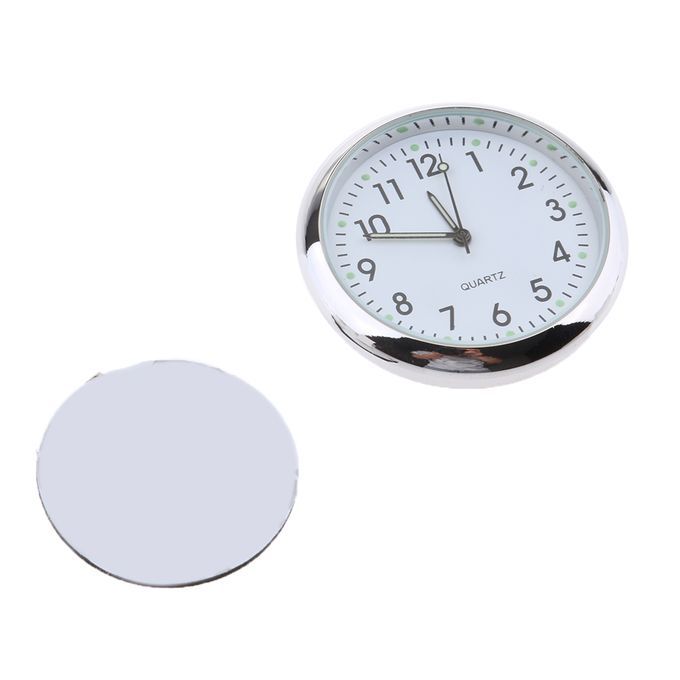 Car Dashboard Clock Classic Table Mini Quartz Clock Fluorescent White