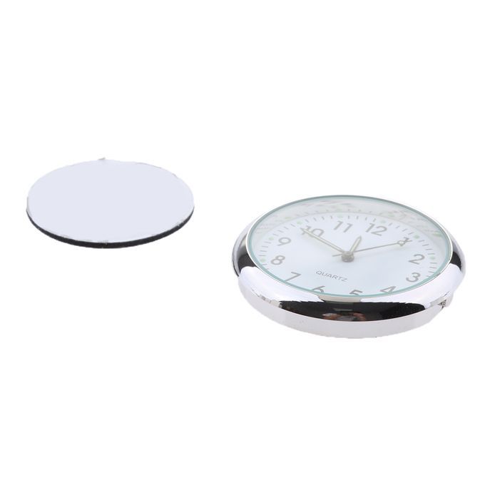 Car Dashboard Clock Classic Table Mini Quartz Clock Fluorescent White