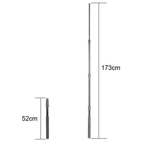 Aluminum Alloy Handheld Boom Pole Holder For SLR Camera / LED Light Microphone, Max Length: 173cm(Black)