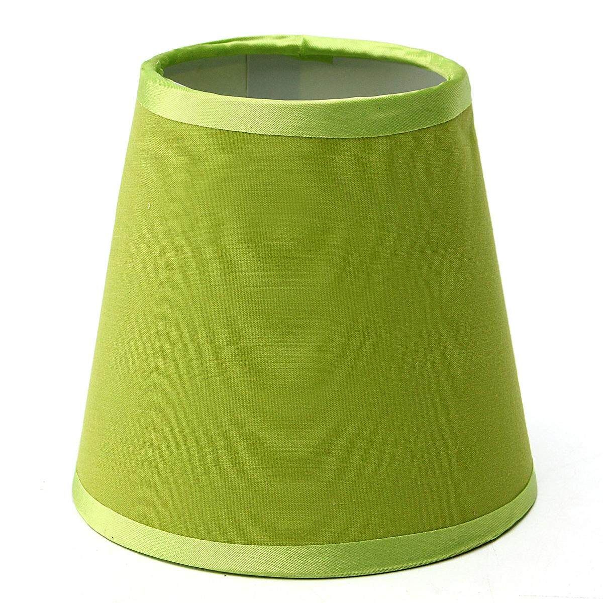 Fabric Chandelier Lampshade Lamp Cover Holder Clip On Sconce Bedroom Beside Bed Lamp Light Decor Green