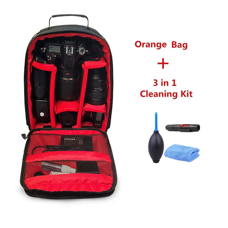 3 In 1 Cleaning Kit Camera Waterproof Backpack Bag Case For Canon EOS 1100D 760D 750D 700D 600D 1300D 1200D 650D 550D 60D 70D