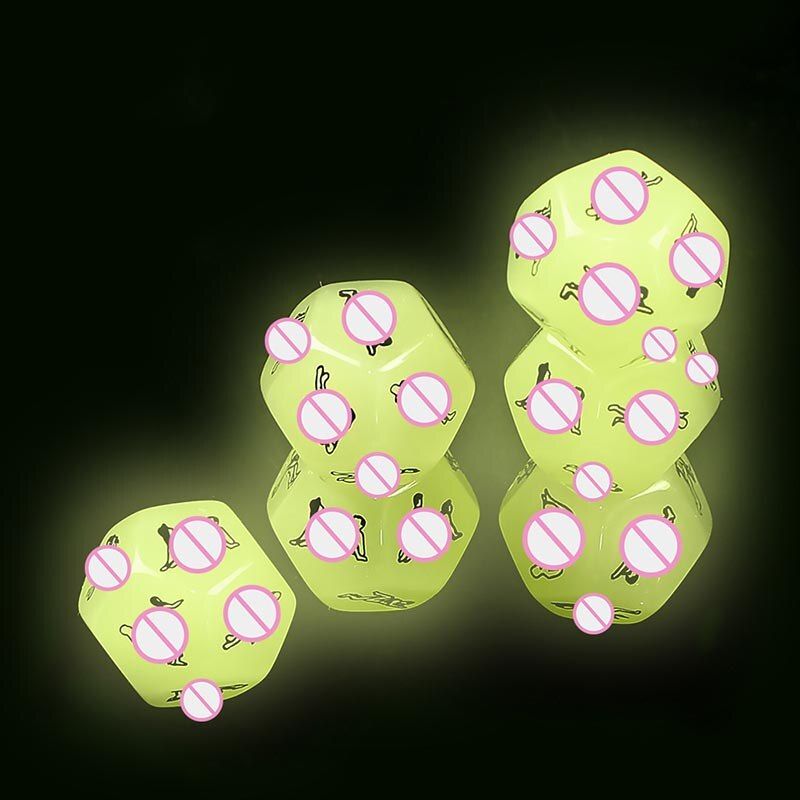 Sexy Dice Erotic Craps Sex Glow Dice Love Dices Toys For