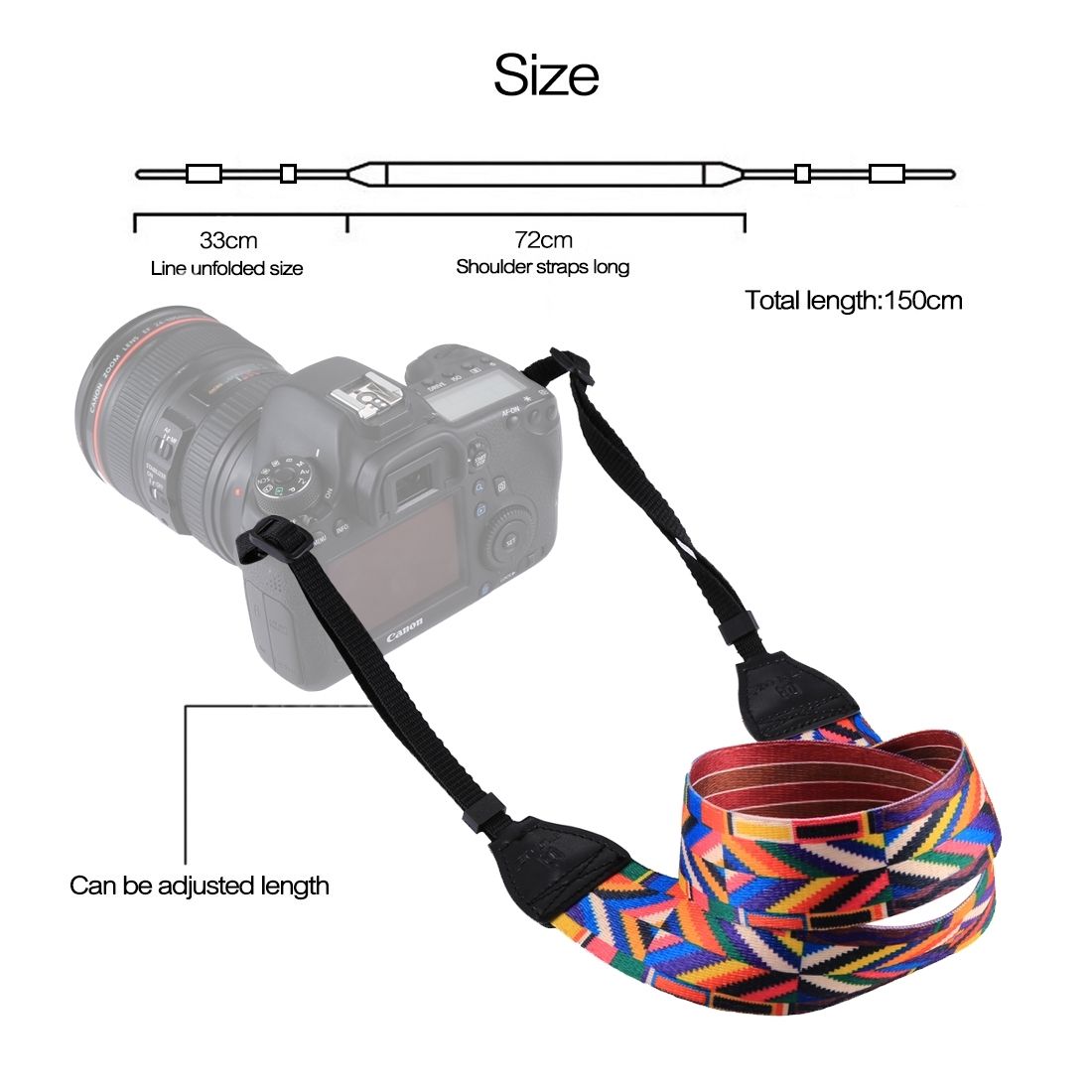 Retro Ethnic Style Multi-color Series Shoulder Neck Strap Camera Strap For SLR / DSLR Cameras