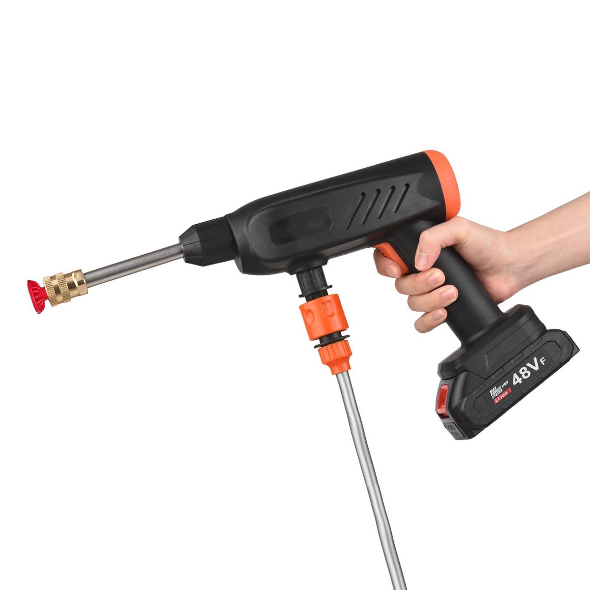 Cordless Pressure Washer 21V 22bar Portable Power Washer Cleaner Battery Powered High Pressure Car Washer Cleaner for Washing Cars Cleaning Floors Watering Flowers