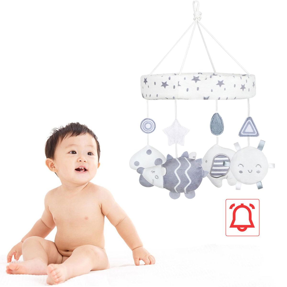 Baby Crib Mobile Newborn Rattles  Crib Hedgehog
