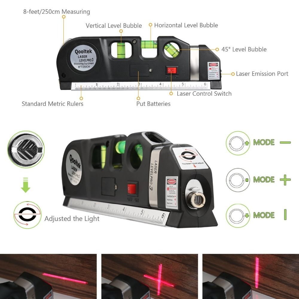 Projects Horizontal Vertical Laser Light Beam Measure Tape