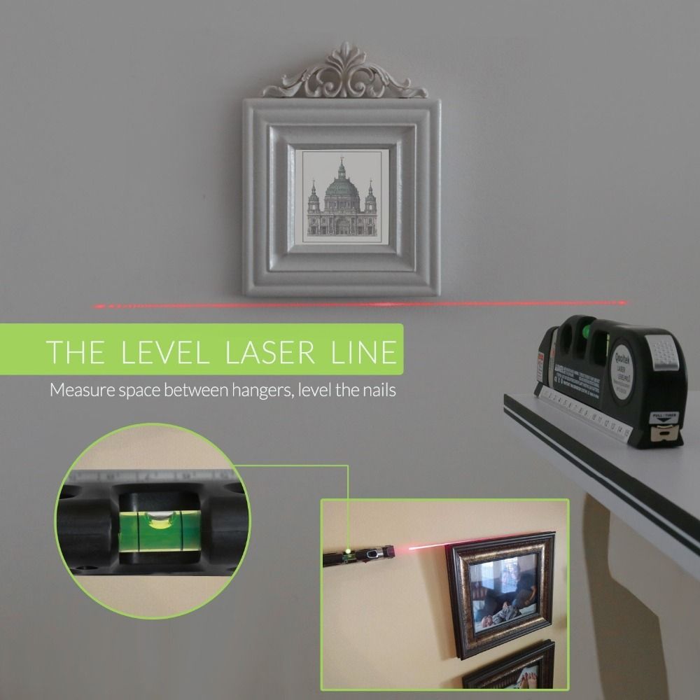 Projects Horizontal Vertical Laser Light Beam Measure Tape