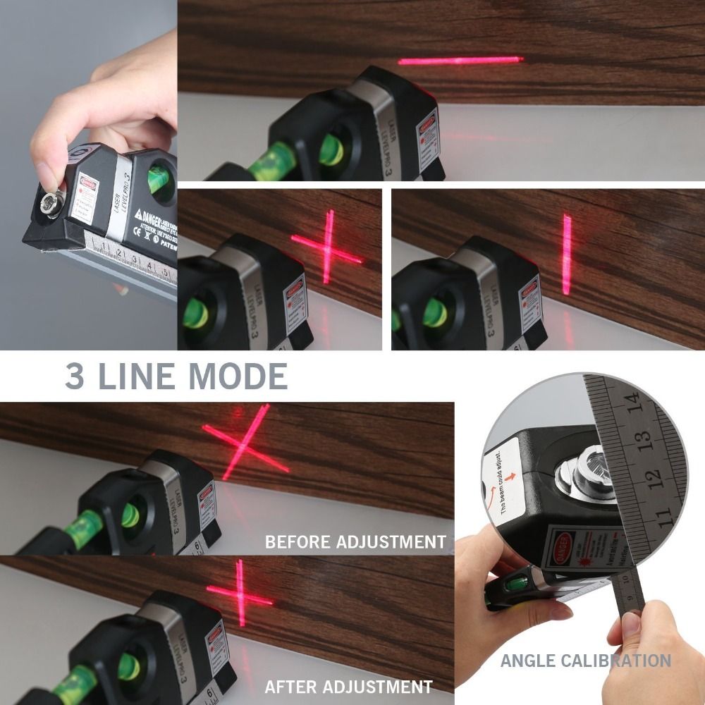 Projects Horizontal Vertical Laser Light Beam Measure Tape
