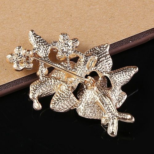 Creative Diamond-encrusted Flowers Shiny Rhinestone Brooch