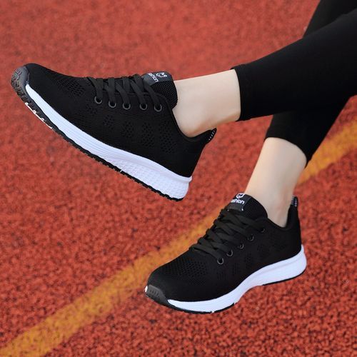 Womens Casual Shoes Female Running Sneaker-Black